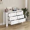 Garvee Dresser for Bedroom with 6 Drawers, Wood Drawer Dresser with Metal Handle, Chest of Drawers for Bedroom, Living Room, Hallway, White - 3 of 4