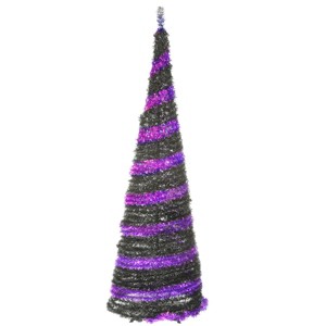 7.5 ft. Halloween Purple and Black Pop-Up Tree - 1 of 4