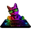 Women's Design By Humans Cool Cat DJ By clingcling Racerback Tank Top - 2 of 3