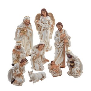 Kurt Adler 2-8.25-Inch Nativity Table Piece, 10-Piece Set - 1 of 4