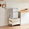 VEVOR Mini Fridge Stand with Storage, 176 lb-Capacity Mini Fridge Table with 2 Drawers & 4 Swivel Wheels, Mobile Mini Fridge Shelf, White - 2 of 4