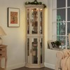 FURNIinspire Corner Cabinet Corner Display Curio Cabinet, Glass Display with Adjustable Glass Shelves, White, 15.35"*69.59"*15.35" - 4 of 4