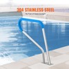 VEVOR Pool Handrail, 39 x 32 inch Pool Railing, Stainless Steel with Base Plate for Indoor/Outdoor Pools,Swimming Pool Safety Railing, Silver - 3 of 4