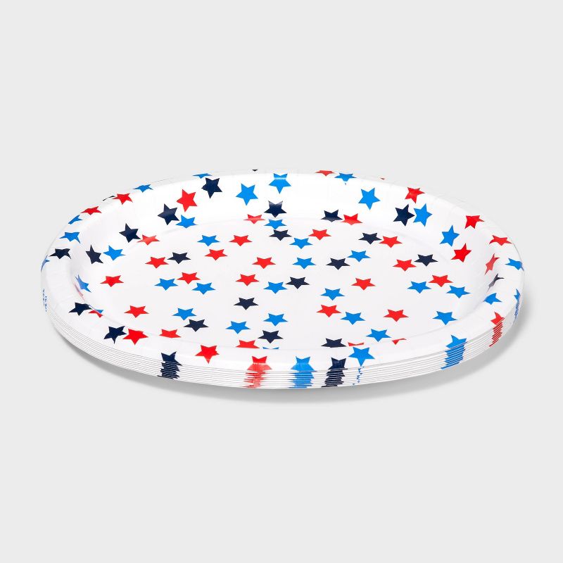 10ct Paper Oval Platter Stars Red/Blue - Sun Squad&#8482;, 2 of 4