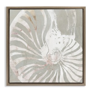 Stupell Industries Beige Nautilus Pattern, 18" x 18" - 1 of 4