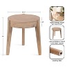 Kate and Laurel Vola Wood Side Table, 17x17x18, Natural - 2 of 4