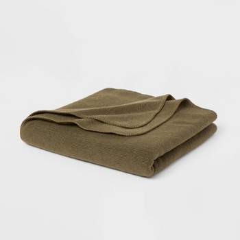 60"x80" Ribbed Faux Wool Bed Throw Blanket - Threshold™