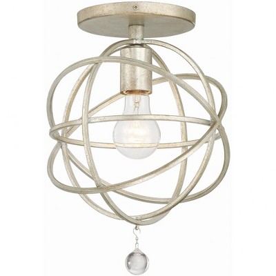 Crystorama Lighting Solaris 1 - Light Flush Mount in  Olde Silver