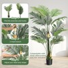 Whizmax 6FT Fake Tropical Palm Plant, Artificial Golden Cane Palm Tree, Pre Potted Faux Greenry Plant for House Living Room Outside Patio Office Home - 4 of 4