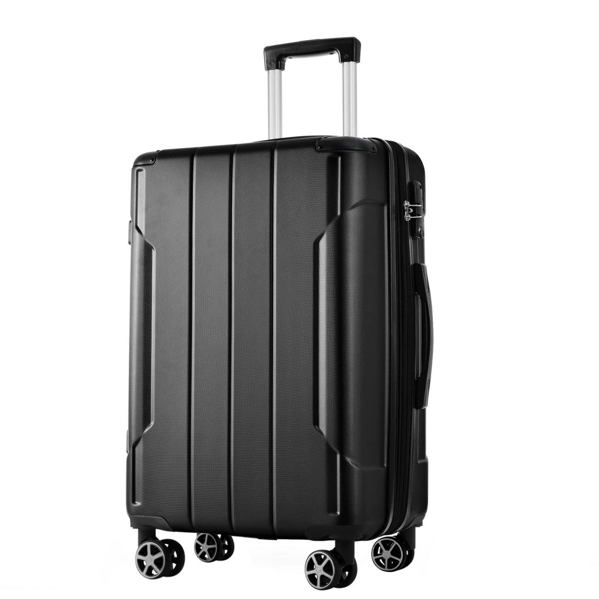 Polibi 24 Inch Luggage, Lightweight ABS Carry-On Suitcase with Double Spinner Wheels, TSA Lock