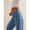 Imily Bela Womens Boyfriend Cuffed Wide Leg Mid Rise Casual Denim Pants with Pockets - 4 of 4