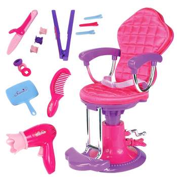 Sophia’s Hair Styling Kit with Salon Chair Set for 18'' Dolls, Pink