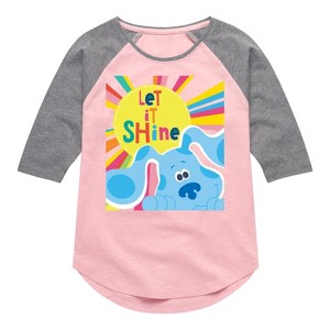 Girls' - Blue's Clues & You! - Let It Shine Shirt Tail Raglan Graphic T-shirt - 1 of 4