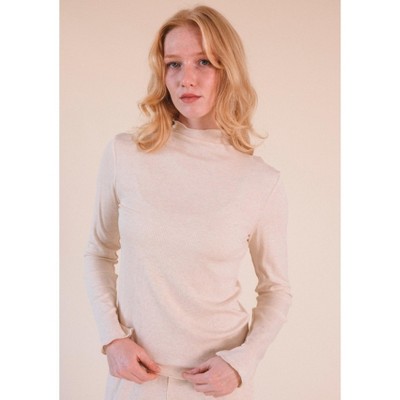 POPLINEN Women's Norma Modal Ribbed Turtleneck