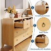 6 Drawer Dresser, Storage Organizer with Sturdy Metal Handle, TV Stand for 55 inch TV, Chest of Drawers for Living Room, Hallway, Closet - 4 of 4