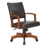 Deluxe Wood Bankers Chair Faux Leather - OSP Home Furnishings