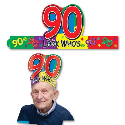 Beistle Look Who's  90  Headband, (8/Pkg) Multicolored