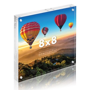 Americanflat 8x8 Acrylic Picture Frame - Scratch Resistant with Magnetic Corners & Freestanding for Tabletop - 1 of 4