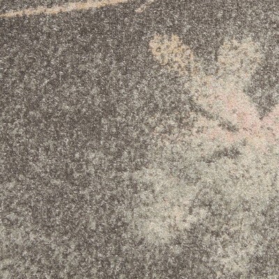Elegant Floral Whisper 6' x 9' Grey & Pink Reversible Area Rug