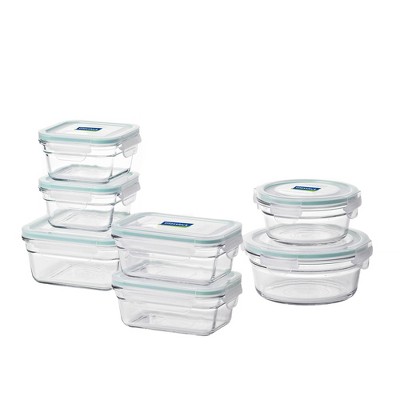 Glasslock Oven and Microwave Safe Glass Food Storage Containers 14 Piece Set