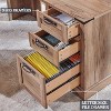 SinCiDo Farmhouse 60" L Shaped Corner Desk, Wooden Executive Office Desk w/ Charging Station, File Drawer & Storage Cabinet - 4 of 4