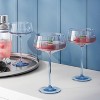 11.84oz 4pk Coupe Cocktail Glass Set Blue - Threshold™: Luxury & Glam Drinkware, Hand Wash, Cold Beverages, Service for 1 - 2 of 4