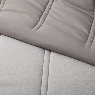 King Lofty Microfiber Comforter Dark Gray Heather - Room Essentials ...