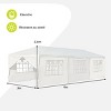 Tangkula 10' x 30' Outdoor Wedding Party Event Tent with 6 Removable Side Walls & 2 Doorways - 4 of 4