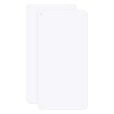 Unique Bargains Sublimation Aluminum Yard Garden DIY White Blank Metal Signs