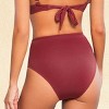 Women's Alluring Ruched High-Waist Bikini Bottoms - Cupshe - 3 of 4