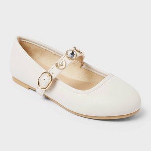 Kids' Marla Charm Ballet Flats - Cat & Jack™ Ivory - 1 of 4