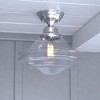 Vaxcel Huntley 1 - Light Flush Mount in  Satin Nickel - 3 of 4
