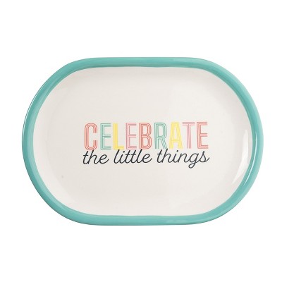 Totalee Gift Celebrate Platter Ceramic Blue