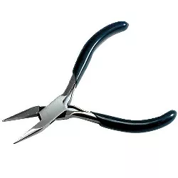 Smooth Jaw Miniature Long Nose Plier with Rubber Coated Handle, Satin