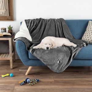 Pet Adobe 50x60in Waterproof Dog Blanket, Charcoal - 1 of 4
