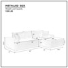 GlasFlength L Shape Sectional Sofa corduroy Couches Modular Sofa Set Upholstered Sleeper Sofa for Living Room, Bedroom, Gray, 39.76"*34.25"*7.48" - 2 of 4