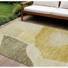 Gold Beige And Wheat Abstract Washable Indoor Outdoor Area Rug - 2 of 4