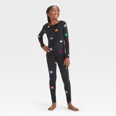 Kids' 2pc 'Stars' Snuggly Soft Snug Fit Pajama Set - Cat & Jack™ Black 12