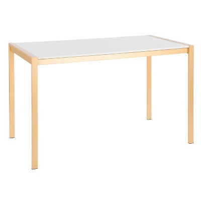 target white dining table