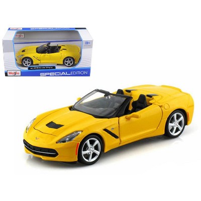 2014 Chevrolet Corvette C7 Convertible Yellow 1/24 Diecast Model Car by Maisto