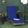 Resenkos Patio Wicker Chaise Lounge Chair Resenkos , Adjustable Backrest Sun Lounger With 2 Wheels, Outdoor PE Rattan Lounger, Relaxation Essential, - 3 of 4
