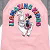 Girls' - Disney - Llamazing Kiddo Shirt Tail Raglan Graphic T-shirt - 2 of 4