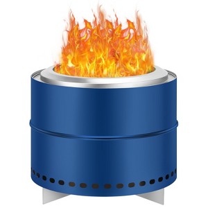 19.5 Inch Smokeless Firepit for Outdoor Wood Burning, Stainless Steel Portable Fire Pit with 360° Airflow, Solo Stove Removable Ash Pan & Carry Bag - 1 of 4