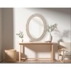 Elegant Lighting Oval Cornhusk Mirror 27x36 in Linen White - 2 of 4