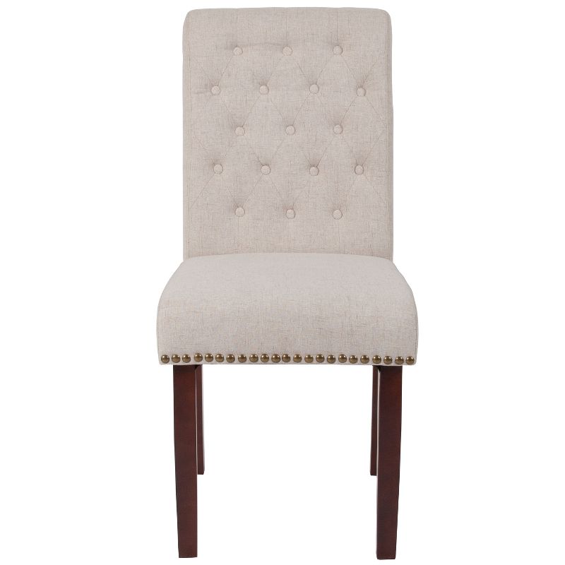 Merrick Lane Upholstered Parsons Chair with Nailhead Trim, 5 of 18