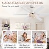 Airsurfer 46" Modern Ceiling Fan 2-Pack in Brushed White Gold with Remote, Reversible Quiet Motor & Light Memory Function - 2 of 4