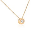 Pompeii3 14K Yellow Gold 3/4ct Round Bezel Real Diamond Pendant - 2 of 3