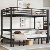 Lycvki Pull-out Metal Bunk Bed with Safety Rails - 2 of 4