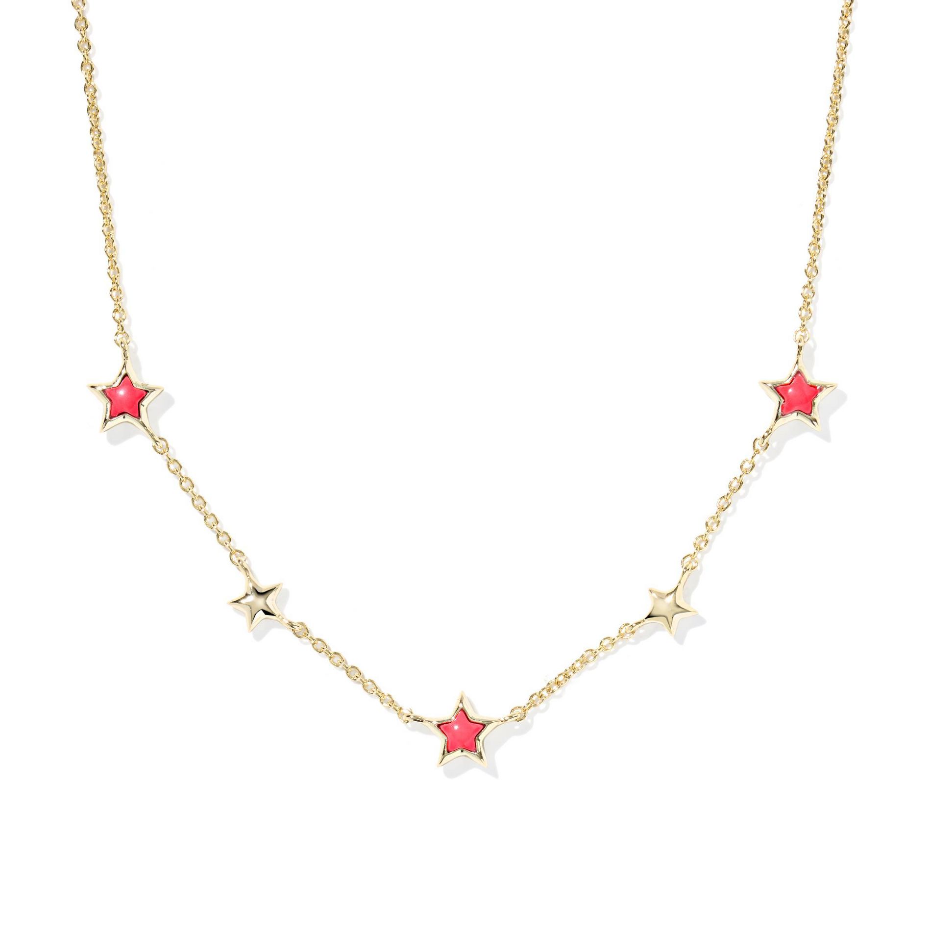 Kendra Scott Kayla Strand Necklace - Gold/Red