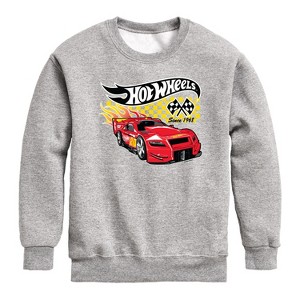 Boys' - Hot Wheels - Hot Wheels Racing Graphic Long Sleeve Fleece Sweatshirt - 1 of 4